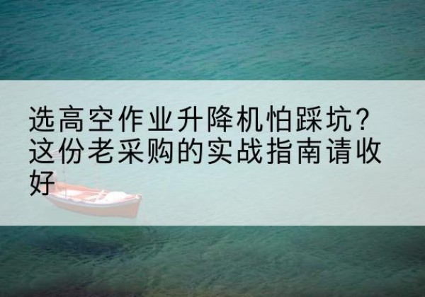 嘉陵高空作业升降机厂家推荐-选高空作业升降机怕踩坑？这份老采购的实战指南请收好